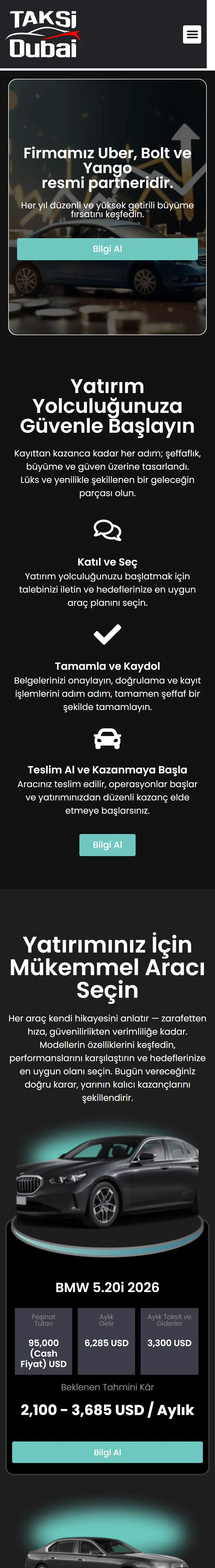 Taksi Dubai mobile website